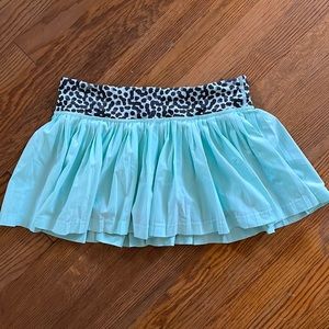 LULULEMON Pleat To Street II Tranquil Blue Ace Spot Black Pleated Skort Sz 6